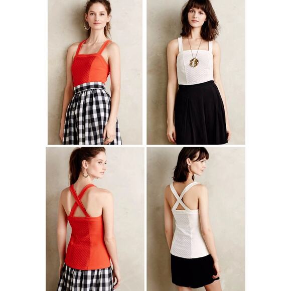 Anthropologie Gavi Halter Tank Top by Deletta – Red, Size Small - Picture 5 of 6